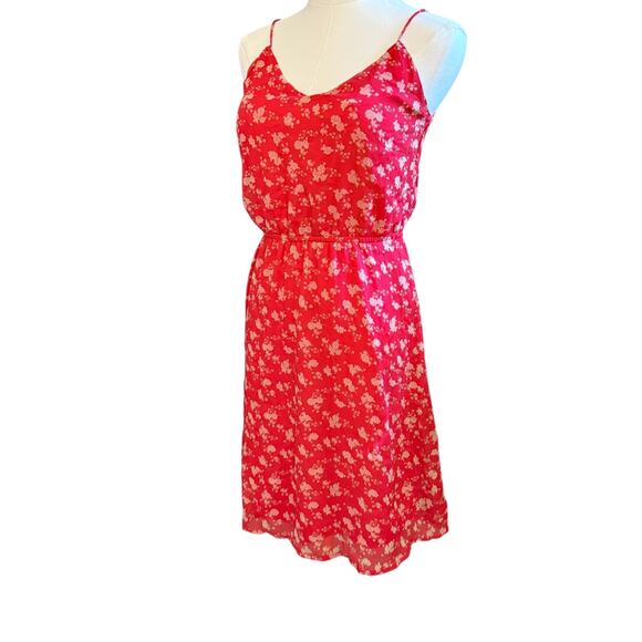 Vero Moda NEW WITH TAGS XS Red Lined Mini Floral Summer Spring Cute Dress - Picture 4 of 8